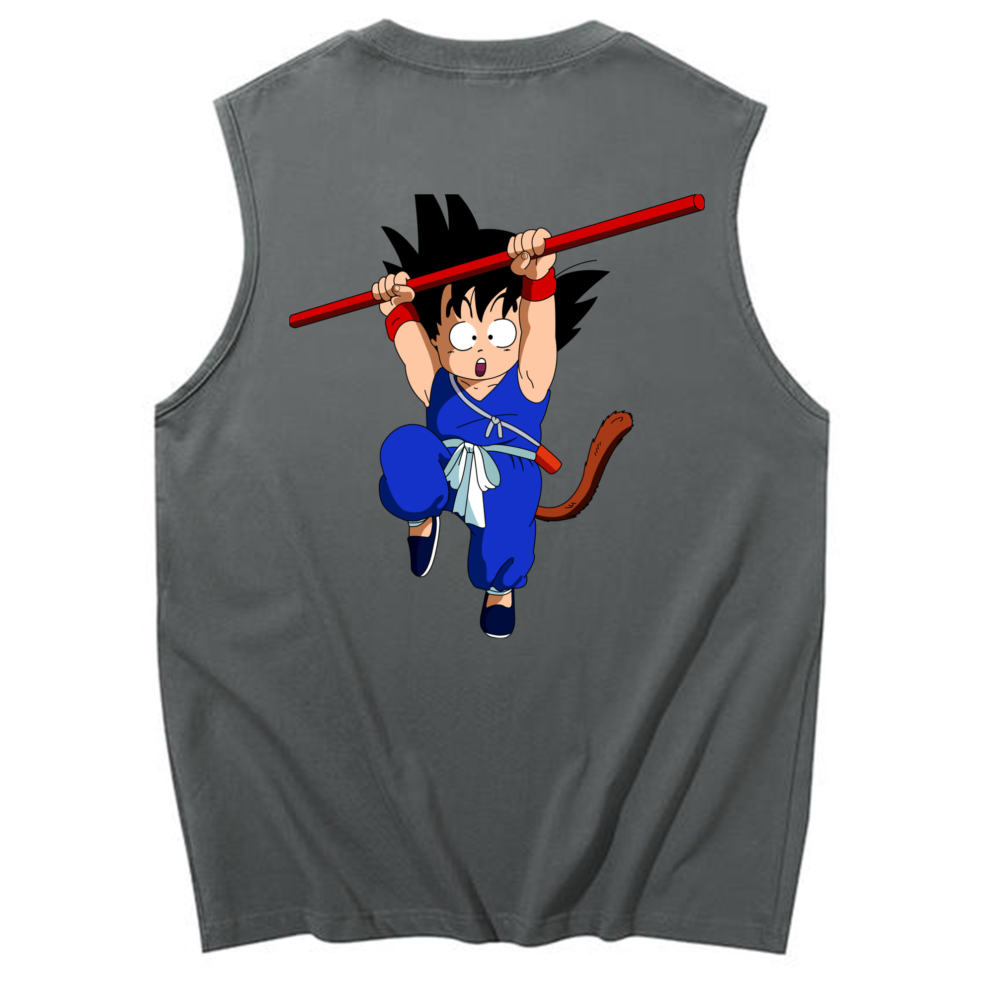 （画像用） ドラゴンボール 孫悟空（そん ごくう）Son Goku カカロット DRAGON BALL Kakarotto コットン100％タンクトップ（背面プリント）